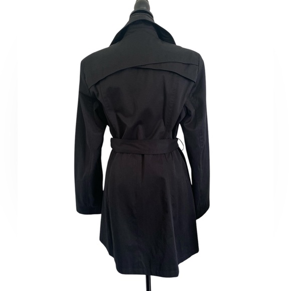 Via Spiga Trench Coat Lined Belted Large Womens Jacket Black - Picture 3 of 16